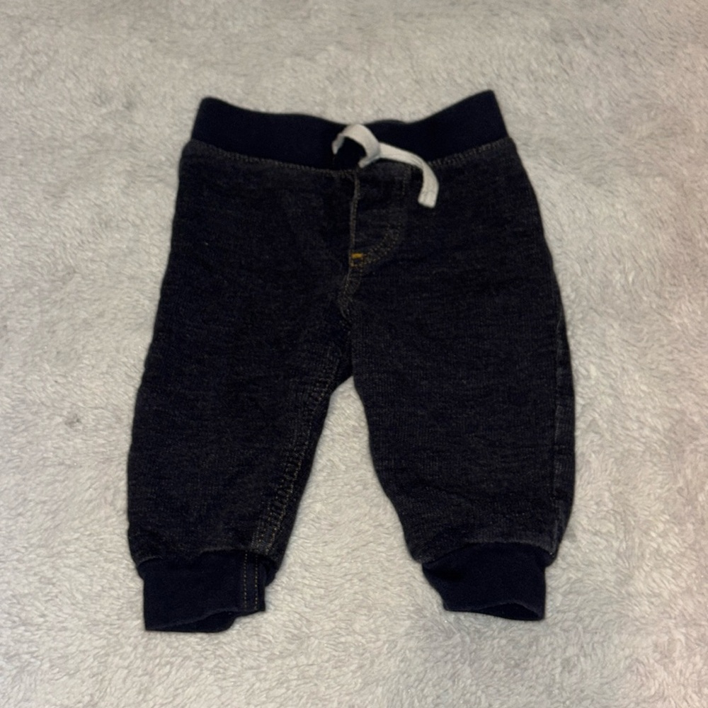 (3 for $10) carters 3-6 month black joggers